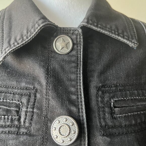 🖤FDJ French Dressing Denim Jacket - Unique Button Detail - Sz M - Picture 4 of 15